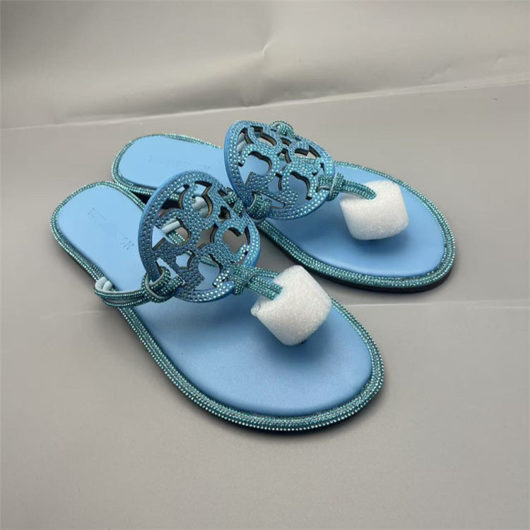 Tory Burch Miller Knotted Crystal Sandals