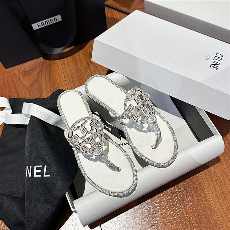Tory Burch Miller Knotted Crystal Sandals