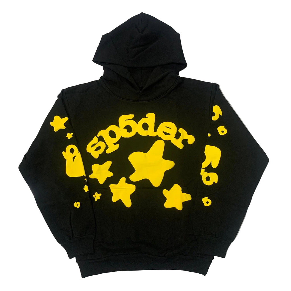 Sp5der Beluga Hoddie Onyx/Yellow