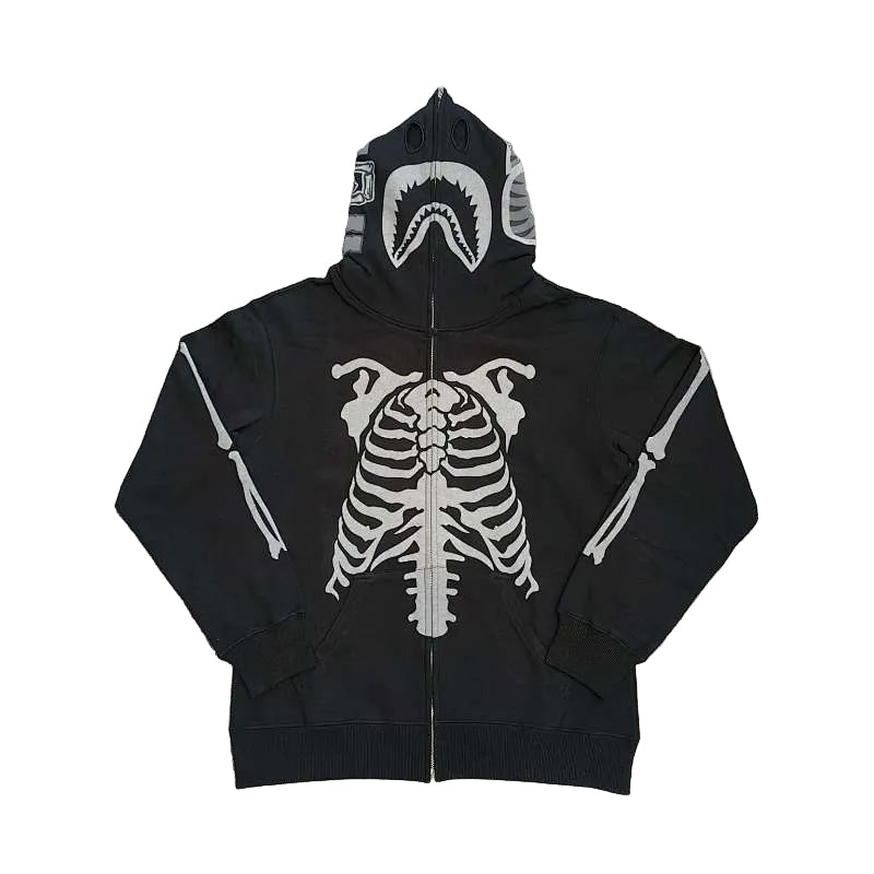 Bathing Skeleton Shark hoodie