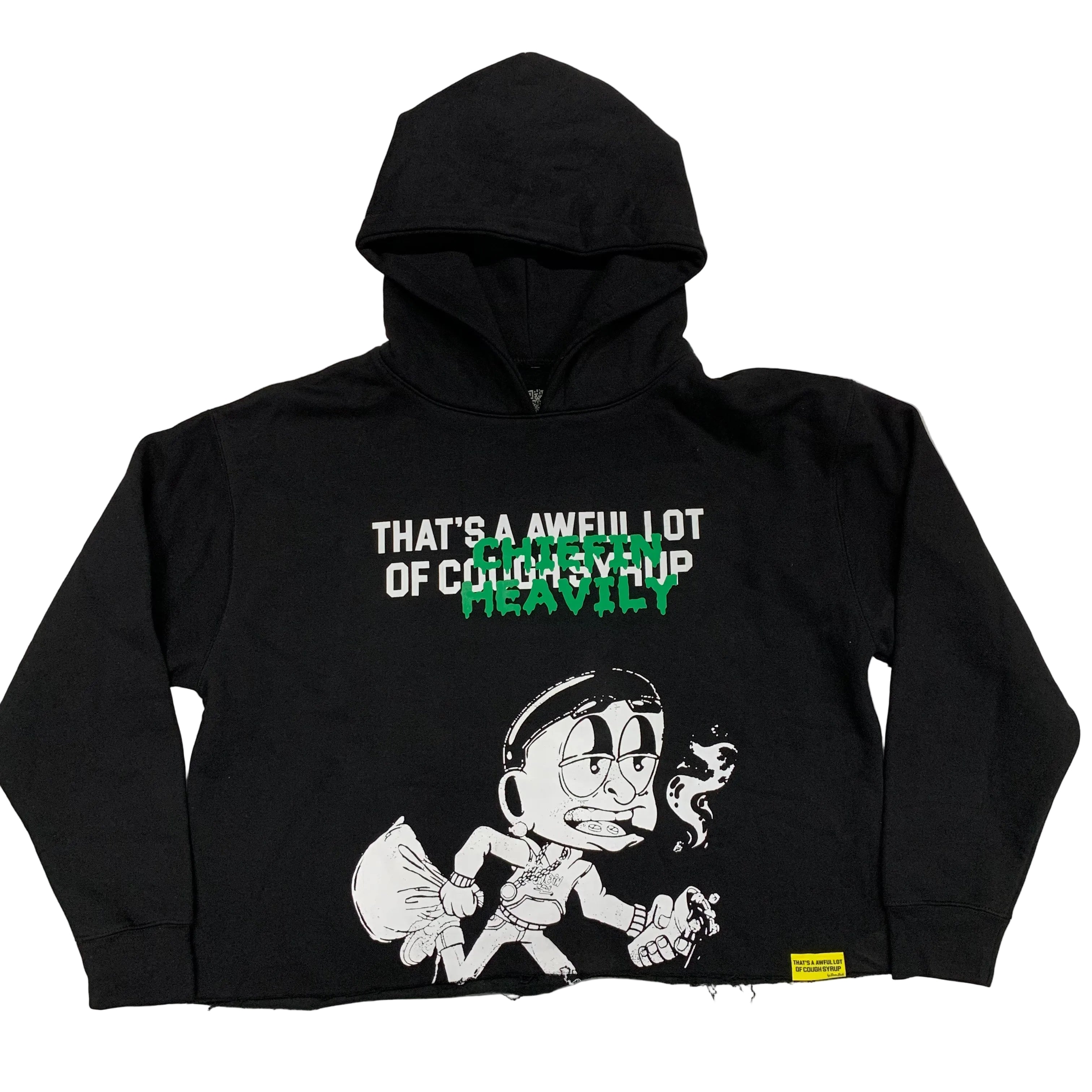 Reflective Chiefin Heavily(SS25)Black Hoodie