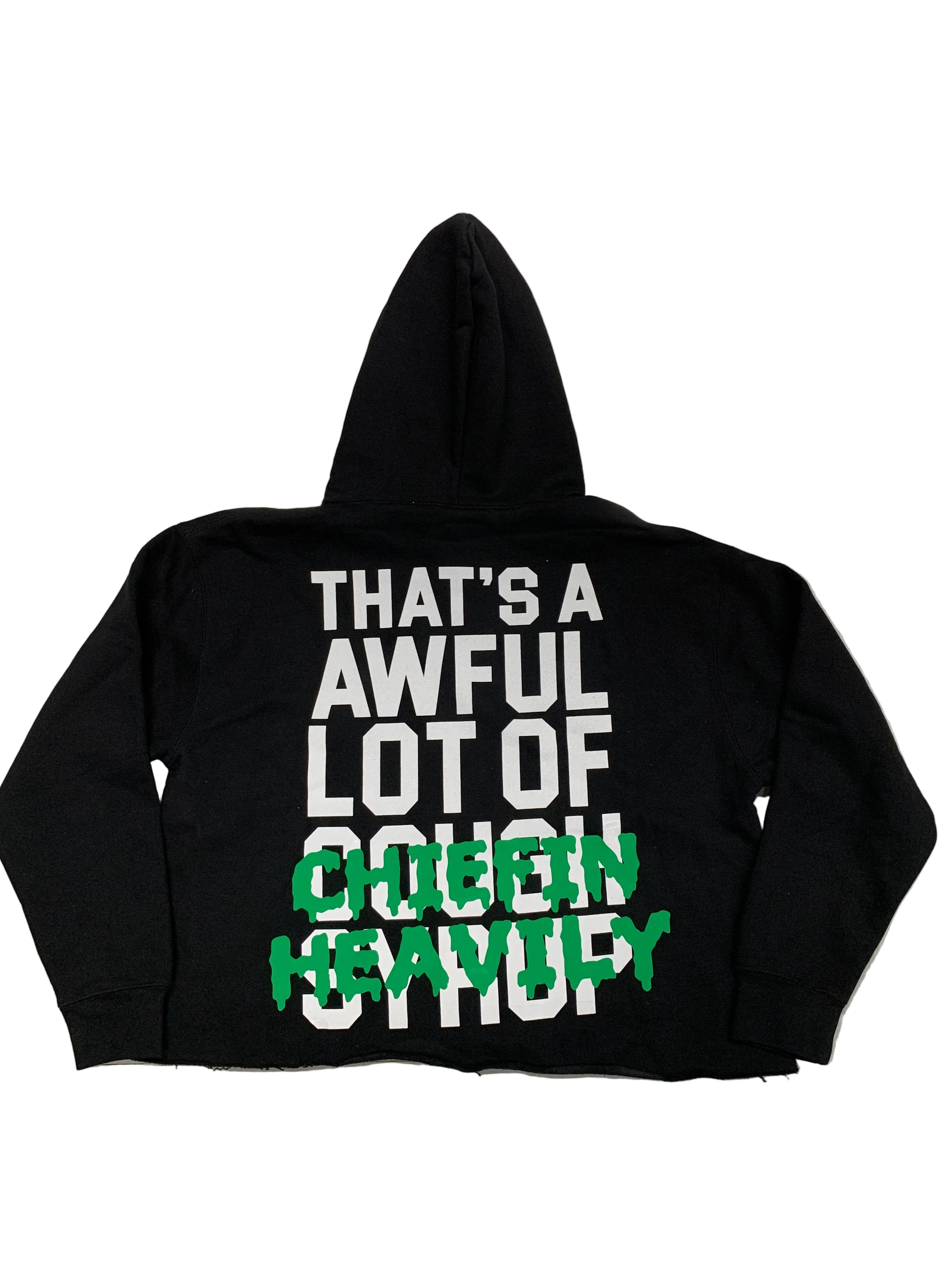 Reflective Chiefin Heavily(SS25)Black Hoodie