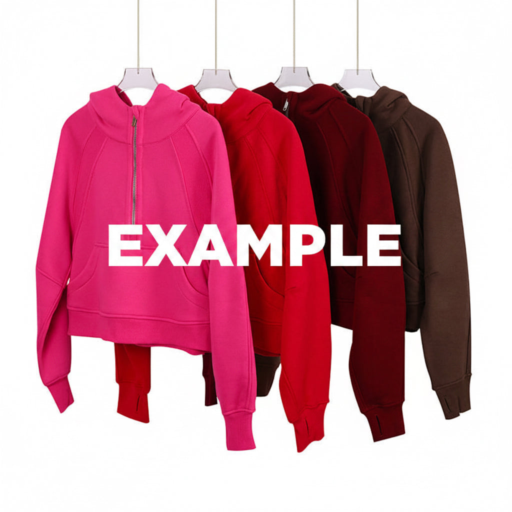 Half-pull hooded sweater collection