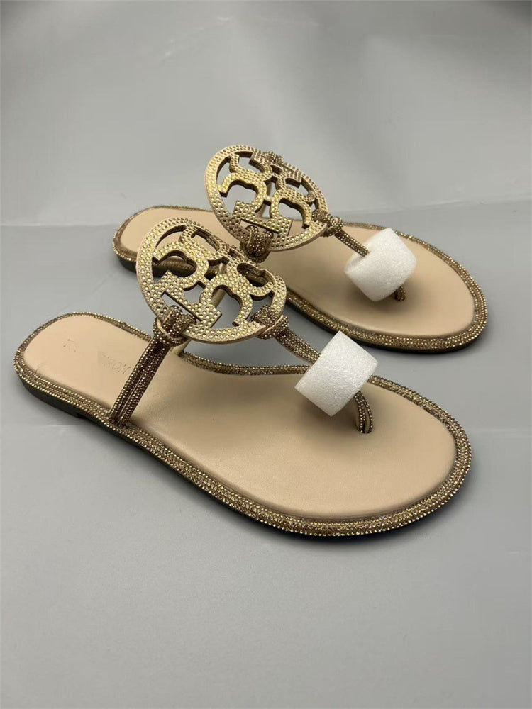 Tory Burch Miller Knotted Crystal Sandals