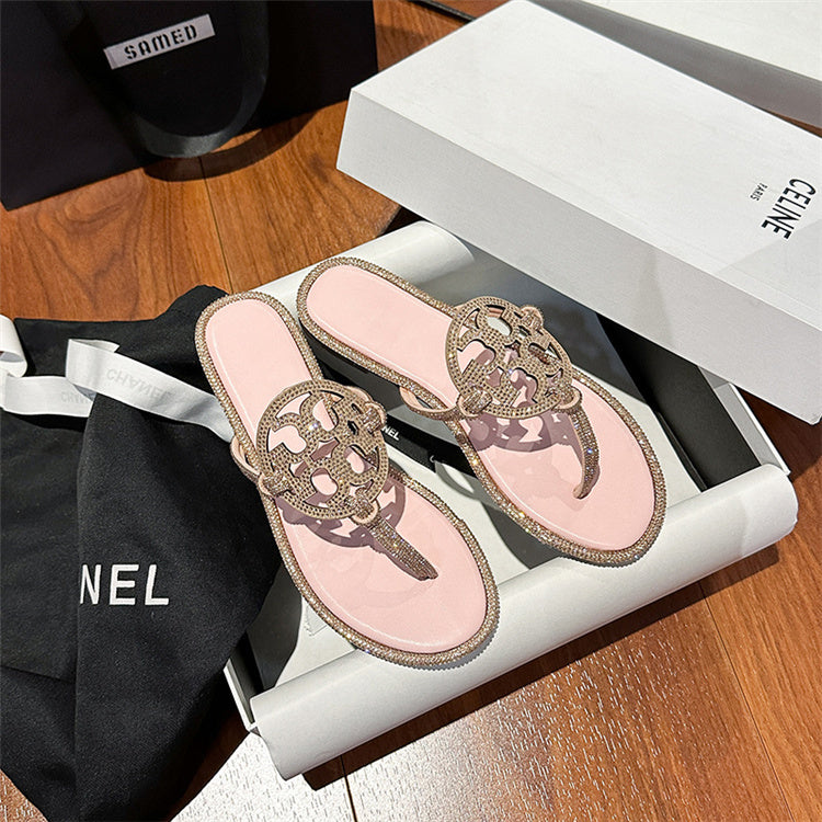 Tory Burch Miller Knotted Crystal Sandals