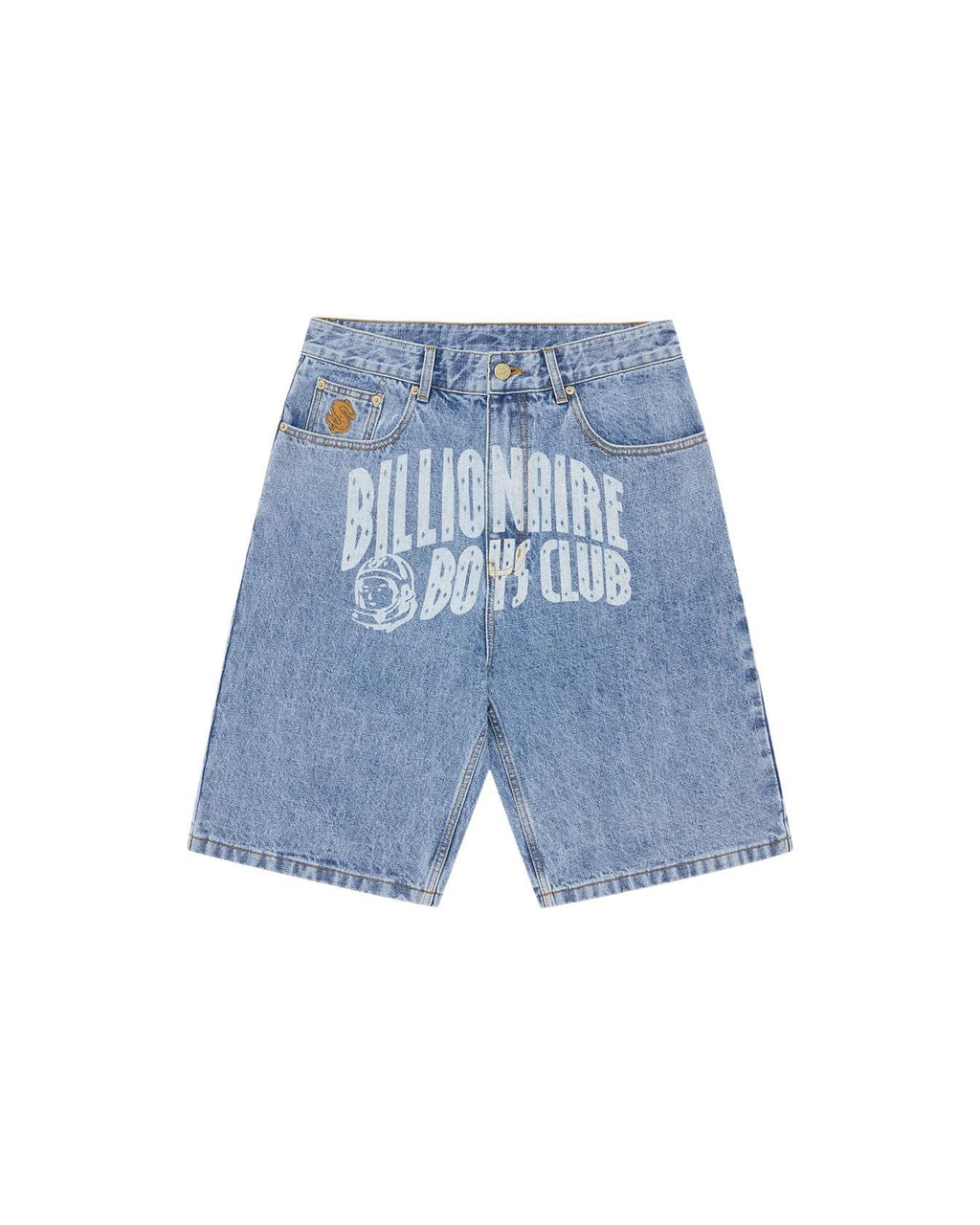 Faded Arch Logo Denim Shorts