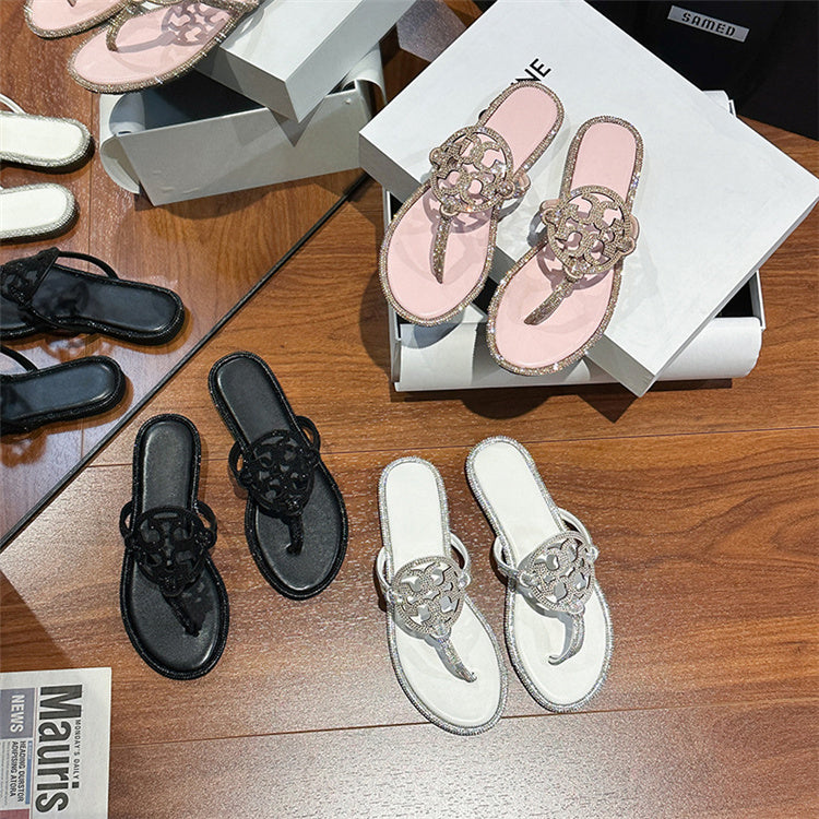 Tory Burch Miller Knotted Crystal Sandals