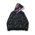 A Bathing Ape Space Camo Shark Double Hoodie