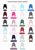 Half-pull hooded sweater collection