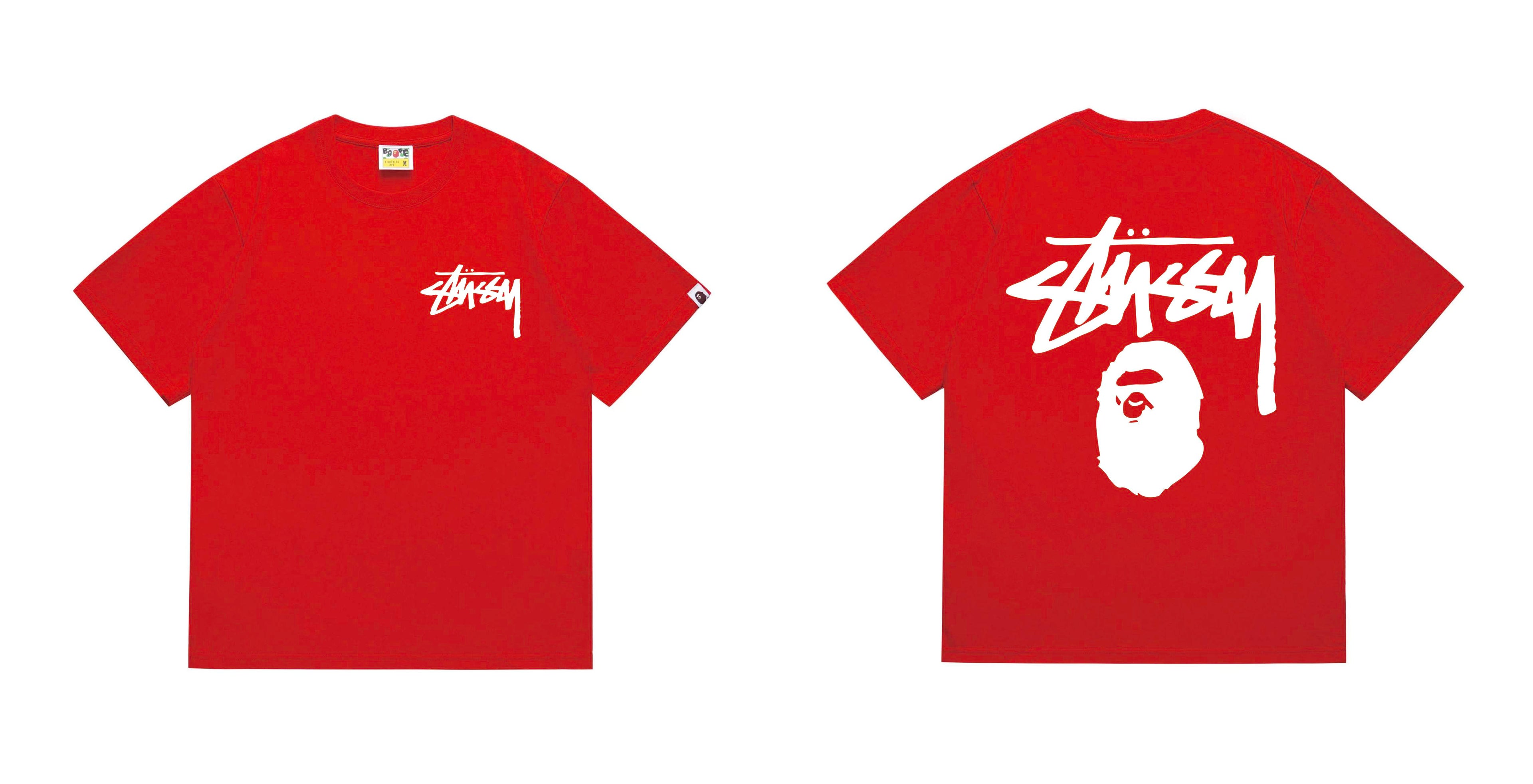 BAPE x Stüssy collaboration t-shirt