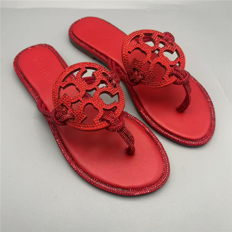 Tory Burch Miller Knotted Crystal Sandals