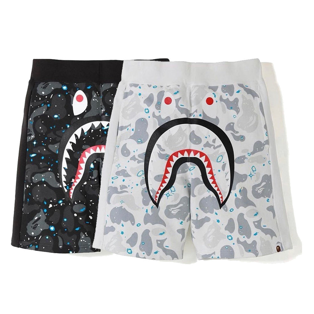 Bape Space Camo Shark Sweat Shorts